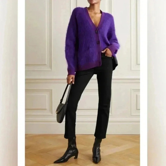 NWT MOTHER The Tomcat Ankle High Rise Straight Jeans Lasting Impression Black 25 - Picture 3 of 15